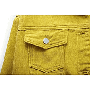 Venta al por mayor de moda estampado chaqueta de mezclilla de diseño chaqueta de las mujeres rasgado botón frontal chaqueta de mezclilla de las mujeres con bordado Logo Unisex - Product Image 4