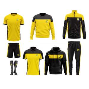 Maillot de football en tissu mesh interlock polyester 160 GSM pour adultes et jeunes, uniforme de football, short de football, chaussettes de football, sous-vêtement, sweat à capuche - Product Image 1