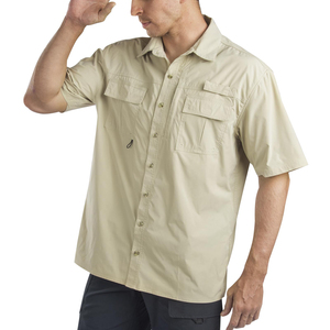 Chemises de pêche respirantes à séchage rapide de qualité supérieure chemises de randonnée de pêche à manches courtes avec poches multiples - Product Image 3
