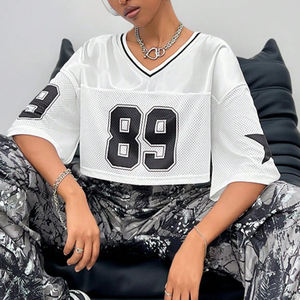 Camiseta Deportiva de Fútbol Americano Extra Grande para Mujer, Estilo Personalizado, Camiseta de Malla - Product Image 5