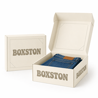 Boîte d'emballage personnalisée avec logo, fermeture magnétique étanche, pour jeans, chaussettes, colis postaux, pantalons en denim, expédition, emballage de vêtements de marque, OEM