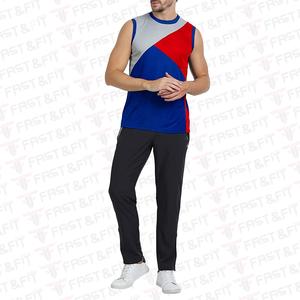 Nouveauté : débardeur de sport pour homme grande taille, respirant, séchage rapide, 100% coton, avec couleur et logo personnalisés, fabriqué au Pakistan - Product Image 5