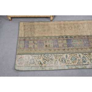 พรมขนาด 1.9x3.4 ฟุต, พรมตุรกีโบราณ, พรมขนสัตว์สีเบจ - Product Image 5