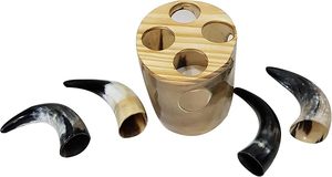 แตรดื่มควายธรรมชาติแตรสำหรับดื่มเบียร์แก้วดื่มแบบไวกิ้งพิเศษ - Product Image 4