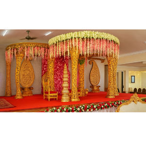 Mandap de Boda Dorado de FRP, el Mejor Fabricante de Mandaps de Boda de Fiji, DST Exports, Mandap Abierto para Interiores/Exteriores de Tendencia en Reino Unido - Product Image 1