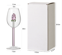 Flûtes à vin en cristal sans plomb personnalisées avec logo Chien Keng AG-SH-087, transparentes, pour toast à la rose, faites à la main, à long pied, vente en gros