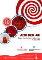 ACID RED 88 Crude Quality Dyestuffs Red Sun Dye Powder 99.99% Pureté pour Tissus Fabriqués et Exportés par CHME en Inde