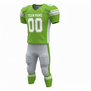 ชุดยูนิฟอร์มอเมริกันฟุตบอลแบบปรับแต่งได้ เสื้อและกางเกงขาสั้น ผลิตจากโพลีเอสเตอร์ 100% ระบายอากาศได้ดี มีไซส์พลัส พร้อมตำแหน่งโลโก้ด้านหน้า - Product Image 3