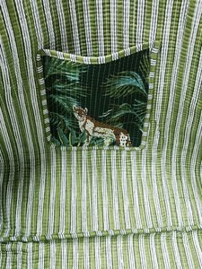 Bolso grande de algodón acolchado con rayas florales bohemias hecho a mano para mujer, respetuoso con el medio ambiente, Reversible, elegante, diseño abierto, dos modas - Product Image 6