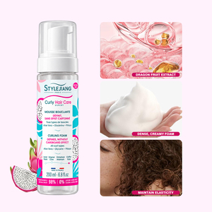 Mousse coiffante personnalisée avec logo pour cheveux ondulés et bouclés, tenue douce, mousse rehausseuse de boucles, mousse hydratante pour un usage quotidien - Product Image 2