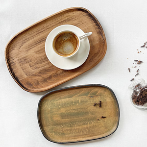 Plateau en bois durable pour servir le café et le thé, dernier design, plateau en bois de couleur naturelle - Product Image 1