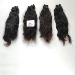 Extensions à clips en cheveux indiens Remy, double trame, coupées à la machine, cuticules alignées, couleur naturelle, vente en gros, sans traitement - Product Image 5