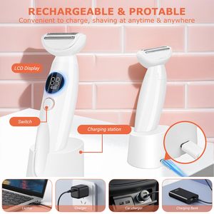Afeitadora Eléctrica 5 en 1 para Mujer, Carga USB, Resistente al Agua IPX7, para Cara, Nariz, Axilas, Línea del Bikini y Zonas Íntimas Femeninas - Product Image 5
