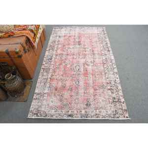 0.3x6 ft Turkish <b>Runner</b> Rug, Vintage <b>Red</b> Solid Rug - Product Image 1