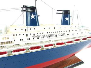 Gia Nhien Fabricant Conception personnalisée quantité minimale de commande bas Achille Lauro MODÈLE DE BATEAU EN BOIS-MODÈLE DE BATEAU EN BOIS DE HAUTE QUALITÉ Fait à la main - Product Image 3