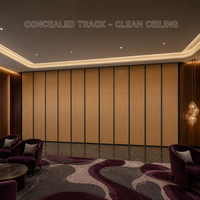 Cloison mobile pour complexe de casino et de divertissement avec rail dissimulé pour les projets de salles d'événements