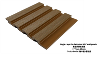 Revêtements muraux extérieurs en bois composite WPC semi-couvrants co-extrudés modernes pour escaliers, entrepôts, salles de bain - Durable, ignifuge 177-13