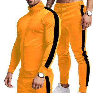 Survêtement de course personnalisé slim fit pour hommes survêtement de sport en polyester de haute qualité pour hommes survêtement à fermeture éclair - Product Image 3