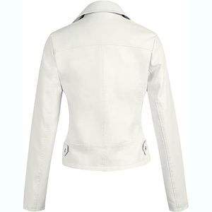 Chaqueta de cuero genuino para mujer Logotipo personalizado de alta calidad Chaquetas de cuero para damas al aire libre Superventas al por mayor - Product Image 2