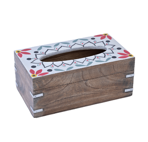 Caja de pañuelos de madera impresa con esmalte, artículo de decoración de última pieza, vajilla, caja de pañuelos de madera - Product Image 3