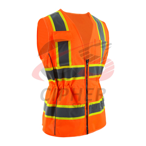 Chaleco de seguridad vial para mujer a precio barato, servicio OEM, chaleco transpirable con logotipo personalizado, nueva chaqueta de malla para construcción, chaleco de trabajo de seguridad para mujer - Product Image 6