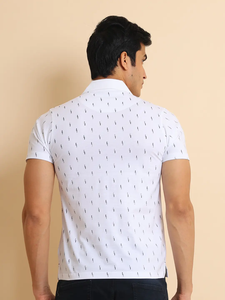 Camiseta elegante de ajuste Regular para cuello y Media manga para hombre, diseño estampado a la moda, ropa informal con bolsillo en el pecho, transpirable, 100% algodón - Product Image 6