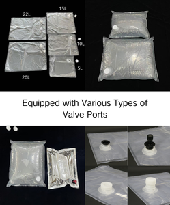 Bolsa de Agua Aséptica Transparente de 10L y 20 Litros con Grifo y Válvula para Envasado de Jugos y Lácteos - Product Image 6