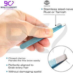 Pince à épiler en acier inoxydable pour hommes et femmes de haute précision pour les sourcils, sourcils parfaitement en forme - Product Image 3