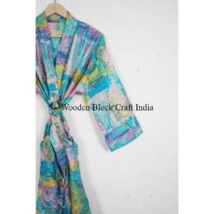 Unique Handmade <b>Vintage</b> Japanese Silk Kimono Robe for Women Bohemian Long Kimono for Summer Wedding Jacket <b>Bikini</b> Cover Up Robe - Product Image 3