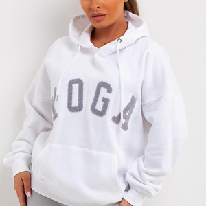 Personaliza tu propio logotipo Sudaderas con capucha de gran tamaño para mujer Liso teñido 100% Material de algodón Jersey ligero personalizable - Product Image 1