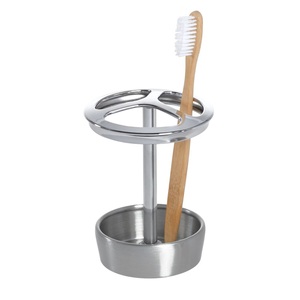 Support mural de salle de bain porte-brosse à dents en métal tasse de brosse à dents accessoire de salle de bains Design Simple acier inoxydable utilisation de salle de bains - Product Image 6