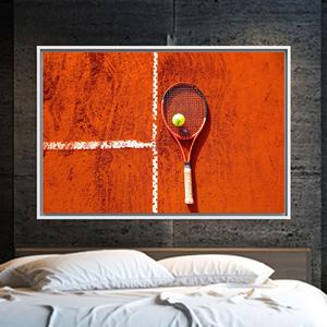 Arte Inspirador de Tenis: Lienzo Impreso Plano para Jugadores, Lienzo con Marco Blanco - Product Image 1