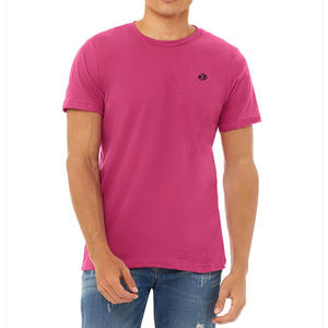 High Quality <b>Men's</b> Crew Neck <b>T</b> <b>Shirt</b> <b>Pink</b> Single Jersey Cotton Half Sleeve Casual Lifestyle Streetwear Wholesale Orders - Product Image 1