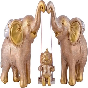 Elefante Animal Dy en resina para el hogar y la Oficina decorativo dorado estilo DIY dibujos animados y obra religiosa - Product Image 1