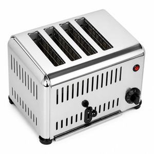Grille-pain électrique commercial 4 fentes 220V 2kW pour chaîne de restaurants et cuisine de petit-déjeuner - Product Image 1