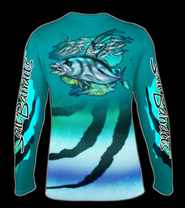 Venta al por mayor OEM logotipo personalizado de secado rápido hombres pesca camisas de manga larga UV pesca camisas personalizadas de alta calidad impresión por sublimación - Product Image 2