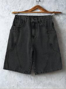 Vintage S Taille Denim Shorts Jeanagers Autre Artisanat Jeans Pantalon Court - Product Image 2