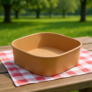 Ciotola Quadrata Monouso in Carta Kraft da 24oz con Rivestimento in PE, Capacità 750ml - Product Image 3