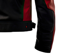 Chaqueta Protectora de Cuero para Motocicleta, Chaqueta Duradera, Elegante, Cómoda, de Alta Calidad, a la Moda