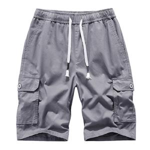 Short cargo décontracté pour hommes 100% coton, coupe-vent, pantalon de sport léger de grande taille pour l'automne, vêtements d'extérieur, taille moyenne, vente en gros OEM - Product Image 5