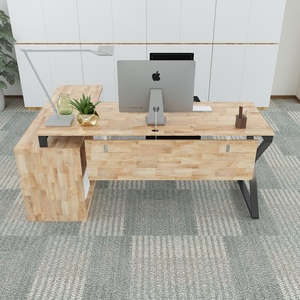 XConcept Executive Desk 160x150 Contemporary Design Style Melamine Wood <b>Computer</b> <b>Table</b> <b>for</b> Office Home Assembly Required-HBXC022 - Product Image 2