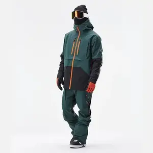 Custom waterproof snowboard hooded jackets for men coats warm windproof breathable ski suit sportswear for winter