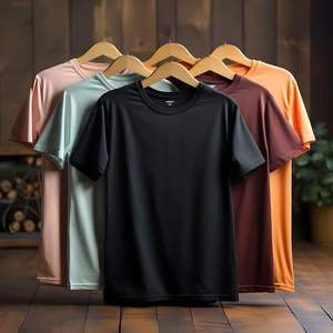Pur 100% coton tricoté tissu unisexe Sport plaine T-Shirt à manches courtes garçons et hommes surdimensionné t-shirts à séchage rapide - Product Image 3