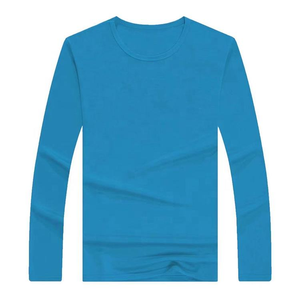 เสื้อยืดแขนสั้นสำหรับผู้ชายเสื้อผ้าฝ้าย100% สีน้ำเงิน260g ย้อมสีพิมพ์โลโก้ได้ตามต้องการ - Product Image 2