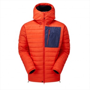 Vêtement de montagne respirant avec fermeture éclair personnalisée, fabrication d'usine, MOQ faible, veste d'extérieur matelassée à capuche, hiver lourd, ski, snowboard - Product Image 1
