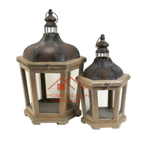 Portavelas de madera Acacia Linternas colgantes Fabricante Linterna de madera de alta calidad para Navidad y decoración del hogar - Product Image 6
