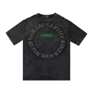 T-shirts d'été respirants à séchage rapide pour hommes, coupe régulière, 100 % coton, col rond, avec logo personnalisé sur le devant, imprimés numériquement, grandes tailles, vente en gros - Product Image 6