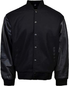 Veste en cuir varsity pour homme, design personnalisé OEM, hiver, chaude, en laine, broderie, polaire, imperméable, écologique - Product Image 4