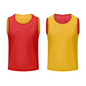 Gilet d'entraînement de football avec logo imprimé, maillot en maille 100% polyester, séchage rapide et respirant, sans manches, marque personnalisée - Product Image 2