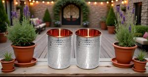 Tasse en métal de bière de cuivre d'acier inoxydable argenté de haute qualité pour des tasses de Julep de menthe de barre en gros - Product Image 2